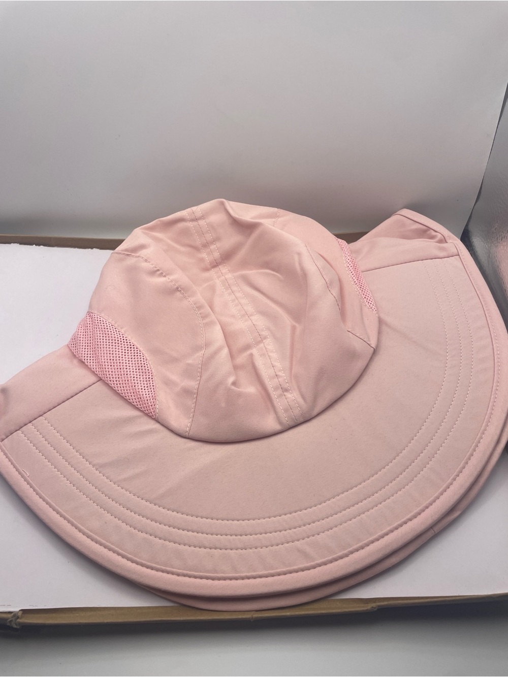 New Girls Pink Sun Hat - "Granola Girl" UV Protection Wide Brim & Neck size 5-12